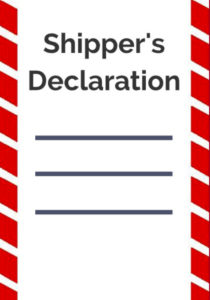 shipper declaration